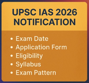 UPSC IAS 2026 Notification